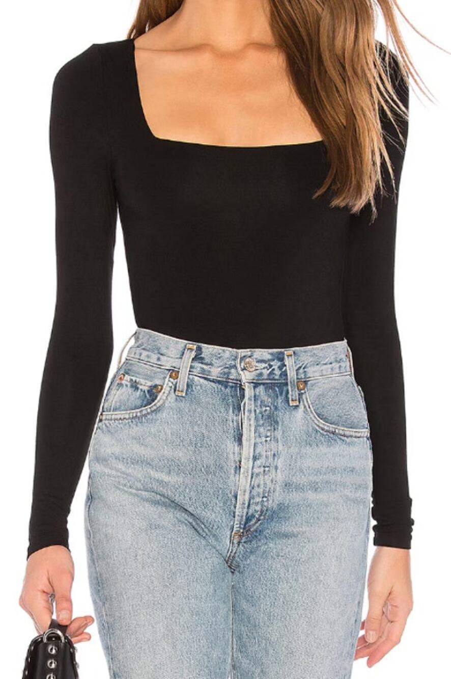 Superdown Al Bodysuit in Black, Size M
